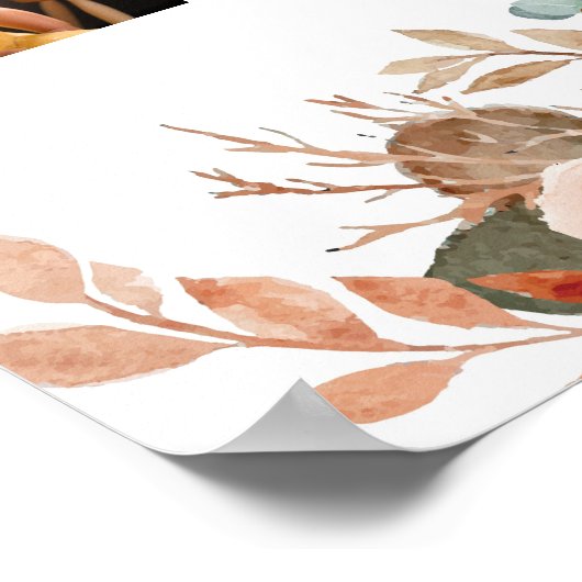 Little Pumpkin Erstes Jahr Foto Meilenstein Poster (Ecke)