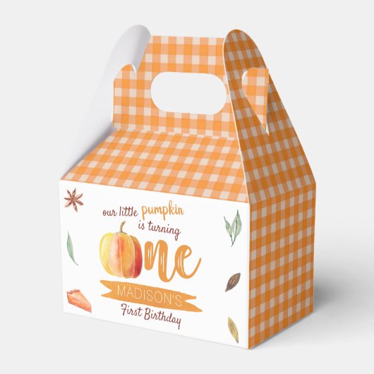 Little Pumpkin Fall 1. Geburtstag Geschenkschachtel (Vorderseite)