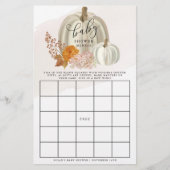 Little Pumpkin Fall Baby Bingo Paper Bingo Card Flyer (Vorne)