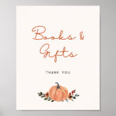 Little Pumpkin Fall Baby Duschbücher Geschenke Poster (Vorne)