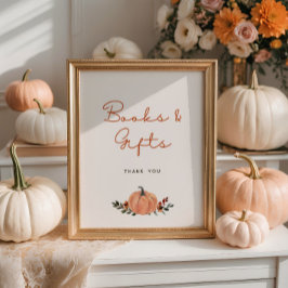 Little Pumpkin Fall Baby Duschbücher Geschenke Poster
