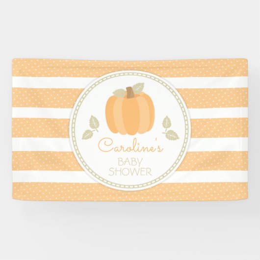 Little Pumpkin Fall Baby Dusche Banner (Horizontal)