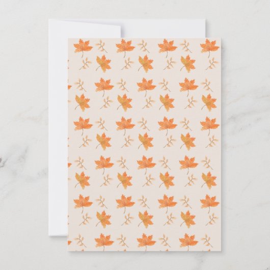 Little Pumpkin Fall Baby Dusche Danke Karte (Rückseite)