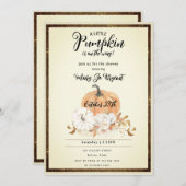 Little Pumpkin Fall Baby Dusche Einladung (Vorne/Hinten)