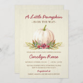 Little Pumpkin Fall Baby Dusche Einladung (Vorne/Hinten)