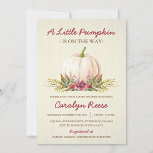 Little Pumpkin Fall Baby Dusche Einladung