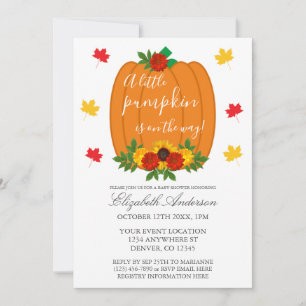 Little Pumpkin Fall Baby Dusche Einladung