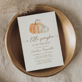 Little Pumpkin Fall Baby Dusche Einladung