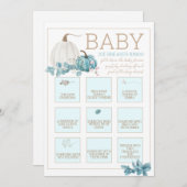 Little Pumpkin Fall Baby Dusche Eis Breaker Bingo Einladung (Vorne/Hinten)