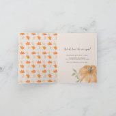 Little Pumpkin Fall Baby Dusche Orange Einladung (Innenseite)