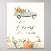 Little Pumpkin Fall Baby Duwer Favorit Schild (Vorne)