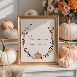 Little Pumpkin Fall Baby Duwer Favoriten Poster