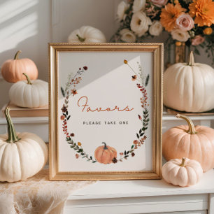 Little Pumpkin Fall Baby Duwer Favoriten Poster