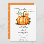 Little Pumpkin | Fall Baby Shooter Einladung (Vorne/Hinten)