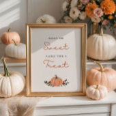 Little Pumpkin Fall Baby Shower Babies are sweet Poster