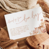 Little Pumpkin Fall Baby Shower Book for baby card Einladung