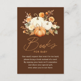 Little Pumpkin Fall Baby Shower Books für Baby Begleitkarte