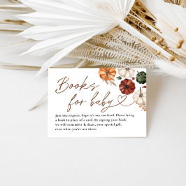 Little Pumpkin Fall Baby Shower Books für Baby Begleitkarte