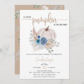 Little Pumpkin | Fall Baby Sprinkle Einladung (Vorne/Hinten)