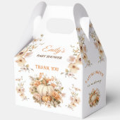 Little Pumpkin Fall Babydusche Großes Gabel Geschenkschachtel (Rückseite)