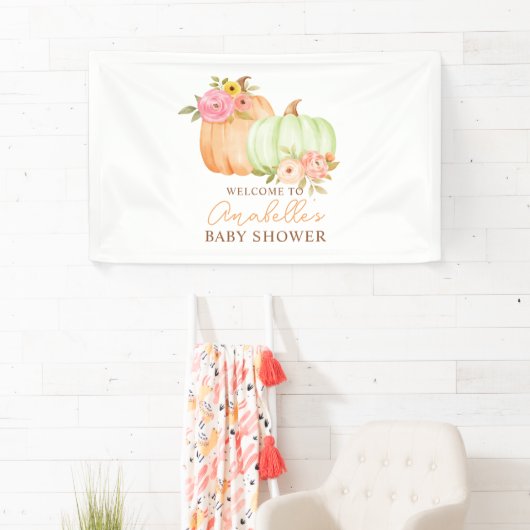 Little Pumpkin Fall Babydusche Personalisiert Banner (Insitu)