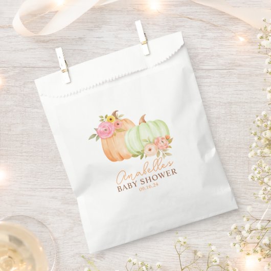 Little Pumpkin Fall Babydusche Personalisiert Geschenktütchen (Ausgeschnitten)