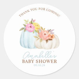 Little Pumpkin Fall Babydusche Personalisiert Runder Aufkleber