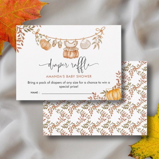 Little Pumpkin Fall Babydusche Windelwanne Begleitkarte