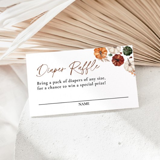 Little Pumpkin Fall Babydusche Windelwanne Begleitkarte