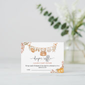 Little Pumpkin Fall Babydusche Windelwanne Begleitkarte (Stehend Vorderseite)