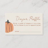 Little Pumpkin Fall Babydusche Windelwanne Begleitkarte (Vorderseite)