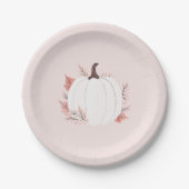 Little Pumpkin Fall Birthday Pappteller (Vorderseite)