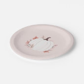 Little Pumpkin Fall Birthday Pappteller (Schrägansicht)