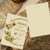 Little Pumpkin Fall Blume Wasserfarbe Kinderdusche Einladung