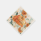 Little Pumpkin Fall Blütendusche Serviette (Ecke)