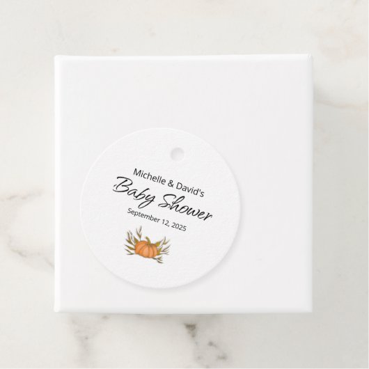 Little Pumpkin Fall Boho Babydusche Geschenkanhänger (Beispiel)