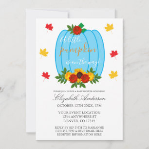 Little Pumpkin Fall Boy Babydusche Einladung
