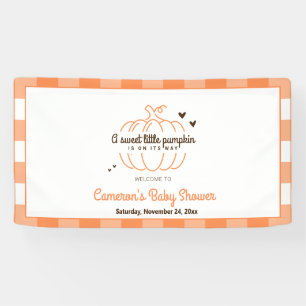 Little Pumpkin Fall Boy Girl Babydusche Willkommen Banner