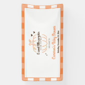 Little Pumpkin Fall Boy Girl Babydusche Willkommen Banner (Vertikal)