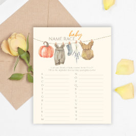 Little Pumpkin Fall Clothes Baby Name Race Spiel