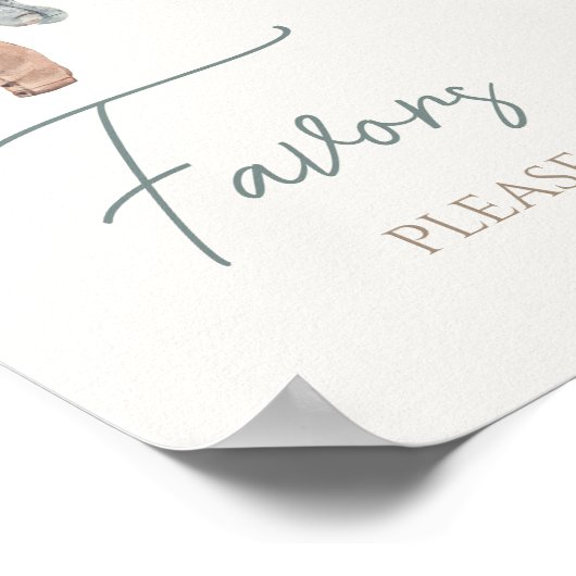 Little Pumpkin Fall Clothes Boy Baby Shower Gevor Poster (Ecke)