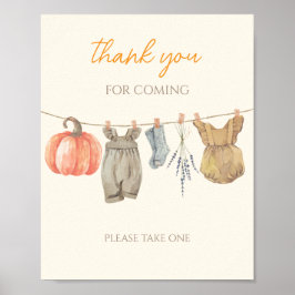 Little Pumpkin Fall Clothes Danke, dass du gekomme Poster