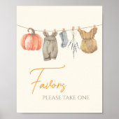 Little Pumpkin Fall Clothes Girl Baby Duwer Gefall Poster (Vorne)