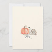 Little Pumpkin Fall Clothes Girl Babydusche Einladung (Rückseite)