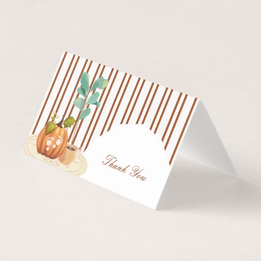 Little Pumpkin Fall Danke-Karte (Vorderseite)