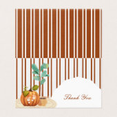 Little Pumpkin Fall Danke-Karte (Außenseite Aufgefaltet)