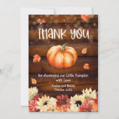 Little Pumpkin Fall Danke-Karte Einladung (Vorderseite)