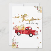 Little Pumpkin Fall, der sagte es Baby Dusche Spie Einladung (Rückseite)