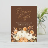 Little Pumpkin Fall Diaper Raffle Baby Duschzeiche (Stehend Vorderseite)