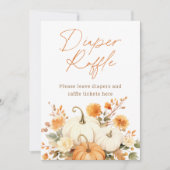 Little Pumpkin Fall Diaper Raffle Baby Duschzeiche (Vorderseite)